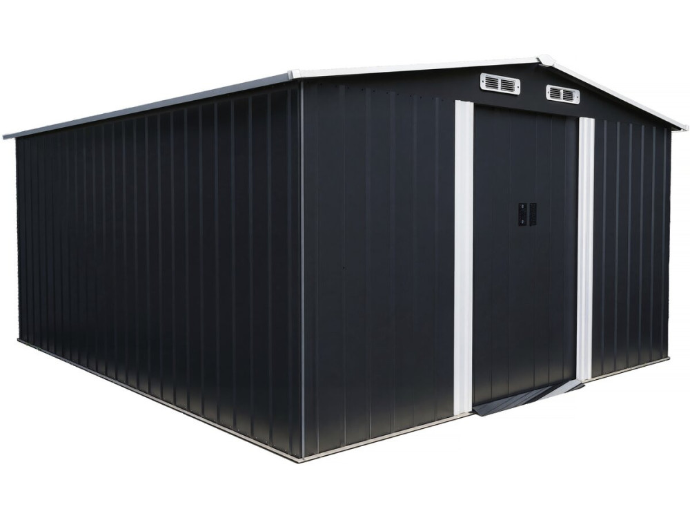 Metallgerätehaus mit Schiebetür "Boston" - 13 m² - Grau