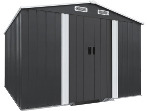 Metallgerätehaus mit Schiebetür "Boston" - 8 m² - Grau