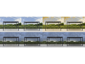 Bioklimatische Pergola aus Aluminium "Windsor" - 3 x 4 m - Anthrazit 2