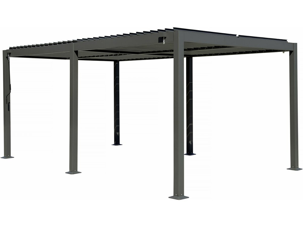 Freistehende bioklimatische Pergola aus Aluminium "Kensington" - 3 x 5 m - Grau