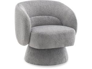 Drehsessel mit Schlingenstoff "Franklin" - 74 x 75 x 75 cm - Grau