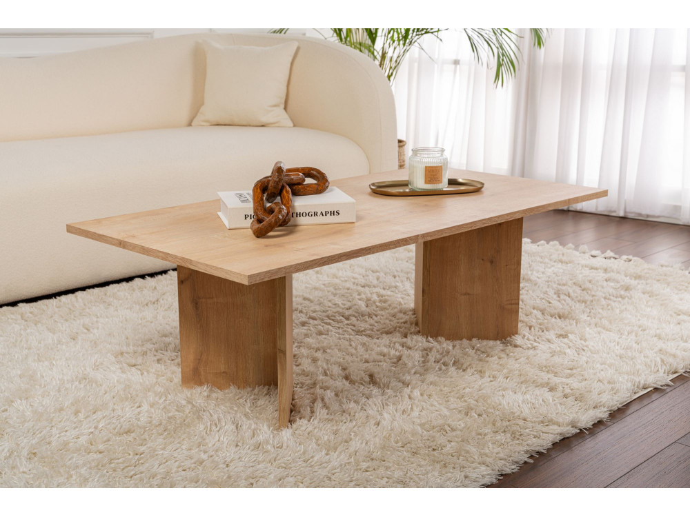 Couchtisch aus Holz „Sabin“ – 60 x 119 x 40 cm – Saphir-Eiche