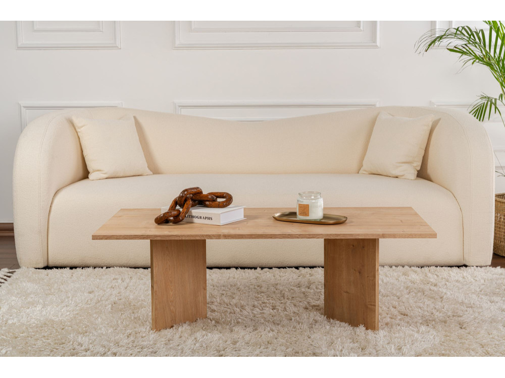 Couchtisch aus Holz „Sabin“ – 60 x 119 x 40 cm – Saphir-Eiche