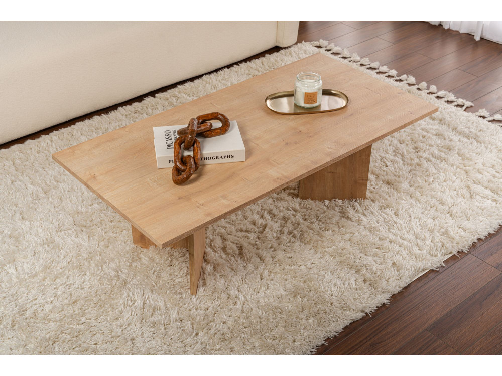 Couchtisch aus Holz „Sabin“ – 60 x 119 x 40 cm – Saphir-Eiche
