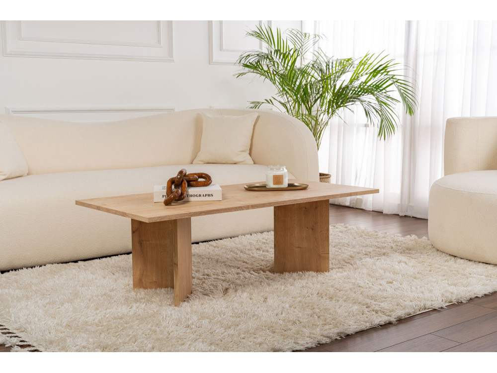 Couchtisch aus Holz „Sabin“ – 60 x 119 x 40 cm – Saphir-Eiche