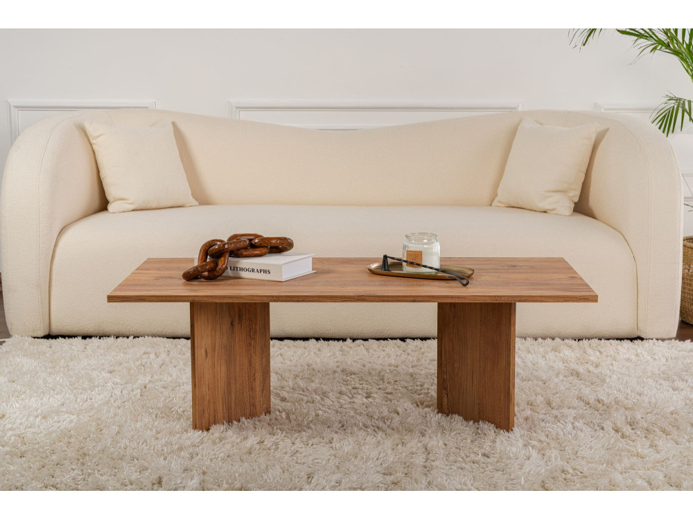 Couchtisch aus Holz „Sabin” – 60 x 119 x 40 cm – Atlantische Kiefer
