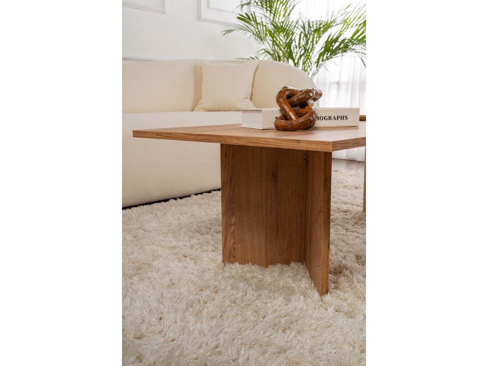 Couchtisch aus Holz „Sabin” – 60 x 119 x 40 cm – Atlantische Kiefer