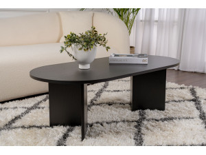 Couchtisch aus Holz „Sable“ – 60 x 119 x 40 cm – Schwarzes Holz 2