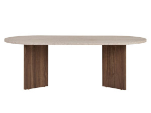 Couchtisch aus Holz "Sable" 119 x 60 x 40 cm - Travertin