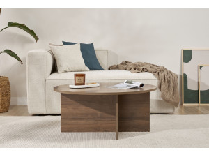 Couchtisch aus Holz „Soleil“ – 90 x 90 x 40 cm – Nussbaum 2