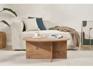 Couchtisch „Soleil“ aus Holz – 90 x 90 x 40 cm – Atlantische Kiefer 2