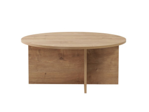 Couchtisch „Soleil“ aus Holz – 90 x 90 x 40 cm – Saphir-Eiche