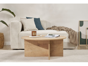 Couchtisch „Soleil“ aus Holz – 90 x 90 x 40 cm – Saphir-Eiche 2
