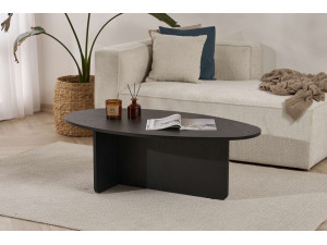 Couchtisch aus Holz "Orba" - 120 x 65 x 40 cm - Schwarzes Holz 2
