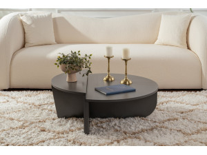 Couchtisch aus Holz "Orion" 90 x 60 x 30 cm - Anthrazit 2