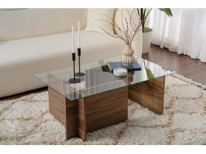 Couchtisch „Vetrino“ aus Holz – 105 x 65 x 40 cm – Walnuss 2