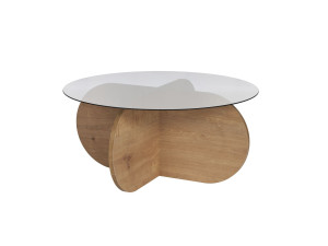Couchtisch „Aeris“ aus Holz – 75 x 75 x 35 cm – Saphirgeräucherte Eiche