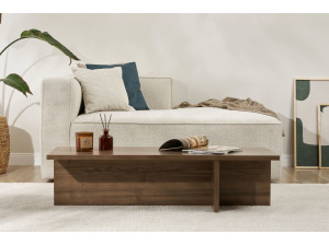 Couchtisch „Harbor“ aus Holz – 120 x 45 x 30 cm – Walnuss 2