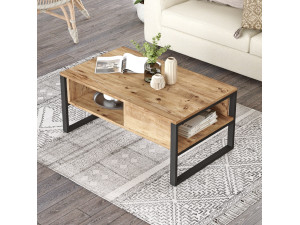 Couchtisch aus Holz "ML34" - 100 x 59 x 44 cm - Atlantische Kiefer 2