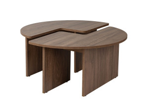 Couchtisch „Moira“ aus Holz – 90 x 90 x 41 cm – Walnuss