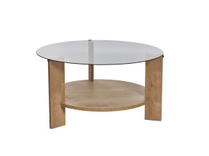Couchtisch „Clara“ aus Holz – 75 x 75 x 40 cm – Saphir-Eiche