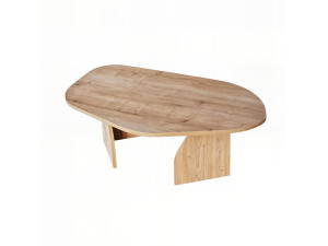 Holz Couchtisch "Rock" 100 x 60 x 35 cm - Saphir Eiche