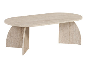 Couchtisch aus Holz "Melina" 120 x 60 x 40 cm - Travertin