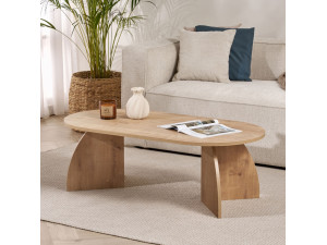 Couchtisch aus Holz "Melina" 120 x 60 x 40 cm - Saphir-Eiche 2