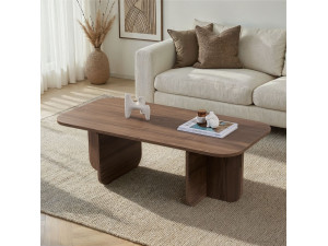 Couchtisch aus Holz "Akira" 120 x 60 x 41 cm - Walnussholz 2