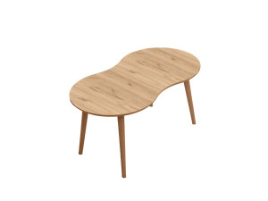 Holz Couchtisch "Moon" 99 x 54 x 45 cm - Eiche