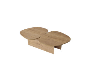 Couchtisch aus Holz "Stones" 125 x 60 x 38 cm - Saphir-Eiche
