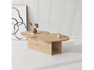 Couchtisch aus Holz "Stones" 125 x 60 x 38 cm - Saphir-Eiche 2