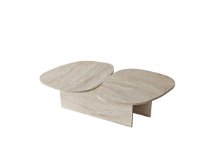 Couchtisch aus Holz "Stones" 125 x 60 x 38 cm - Travertin