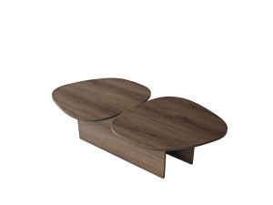 Couchtisch aus Holz "Stones" 125 x 60 x 38 cm - Nussbaum