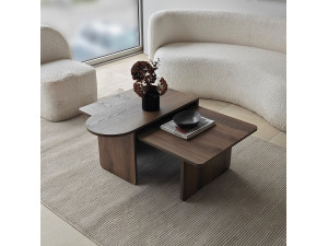 Couchtisch-Set aus Holz "Paris" 105 x 60 x 35 cm - Bronze 2