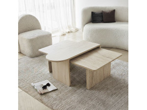 Couchtisch-Set aus Holz "Paris" 105 x 60 x 35 cm - Bronze 2