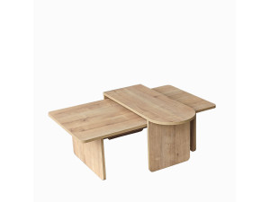 Couchtisch-Set aus Holz "Paris" 105 x 60 x 35 cm - Bronze