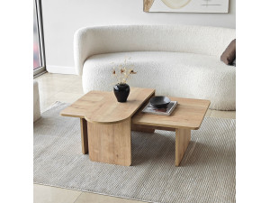Couchtisch-Set aus Holz "Paris" 105 x 60 x 35 cm - Bronze 2