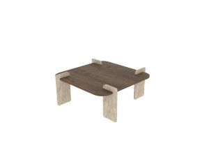 Couchtisch aus Holz "Afrolli" - 90 x 90 x 35 cm - Braun