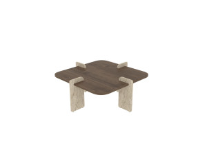 Couchtisch aus Holz "Poalla" - 90 x 90 x 35 cm - Braun