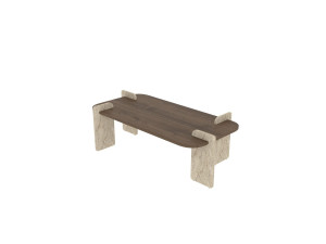 Couchtisch aus Holz "Leapiri" - 120 x 60 x 35 cm - Braun