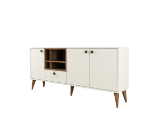 Anrichte aus Holz "Napoli" - 180 x 35 x 81 cm - Creme