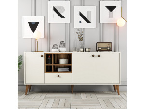 Anrichte aus Holz "Napoli" - 180 x 35 x 81 cm - Creme 2