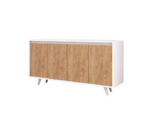 Holz Buffet "Nossa" - 140 x 40 x 86 cm - Braun