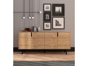 Holzbüffet "Latina" - 180 x 45 x 80 cm - Hellbraun 2
