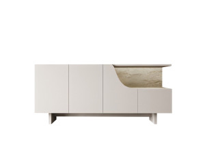 Holzsideboard „Line“ – 180 x 40 x 81 cm – Beige
