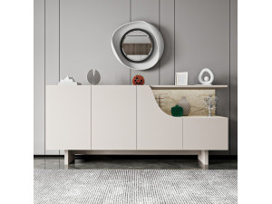 Holzsideboard „Line“ – 180 x 40 x 81 cm – Beige 2