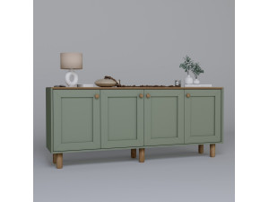Holzbuffet "Bohem" - 180 x 40 x 75 cm - Grün