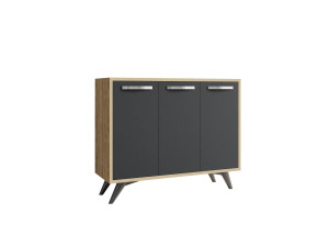 Anrichte aus Holz "Piffa" - 100 x 35 x 82 cm - Anthrazitgrau