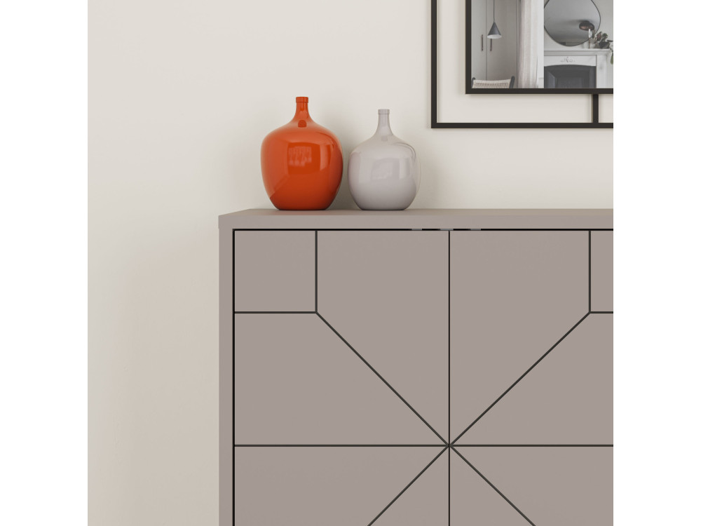 Holzanrichte "Dune" - 123 x 35 x 62 cm - Helles Mokka
